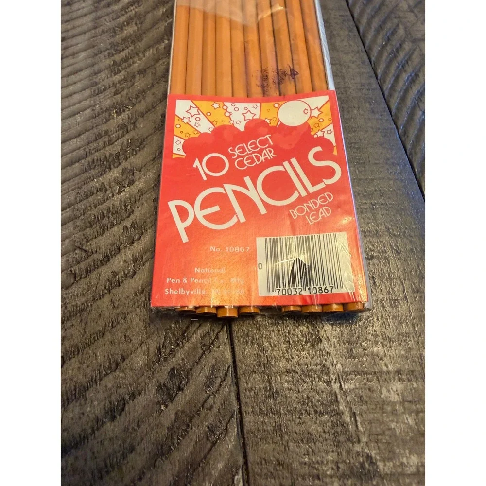 National Pen & Pencil Co Select Cedar Pencils 10 Pack Yellow Vintage No 2